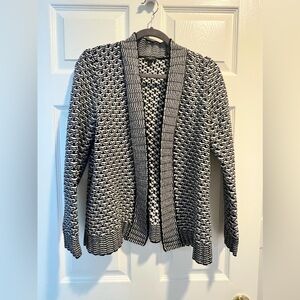 Talbots Black and White Cardigan. Size Small Petite